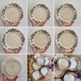 Set of 6 vintage dessert plates model Cécile by HBCM
