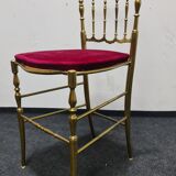 Chaise Chiavari en laiton vintage