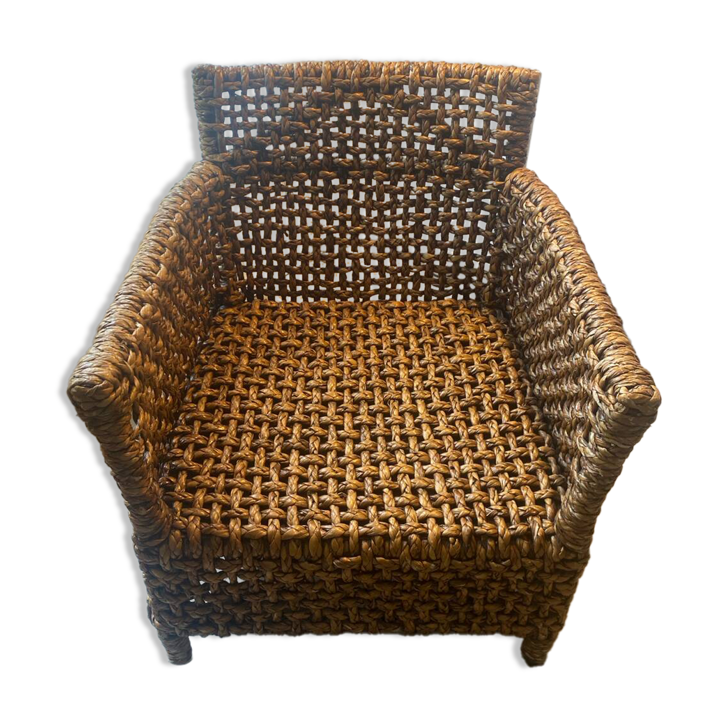 Rattan armchair + 2 cushions