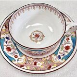 2 anciennes tasses + sous-tasses à thé porcelaine Sarreguemines Minton