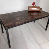 Natural stone and resin coffee table from the 70s