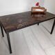 Table basse en pierre naturelle et résine, années 70