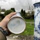 Pair of Delft vases with blue marine decoration
