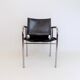 Strässle HE leather lounge chair by Hans Eichenberger