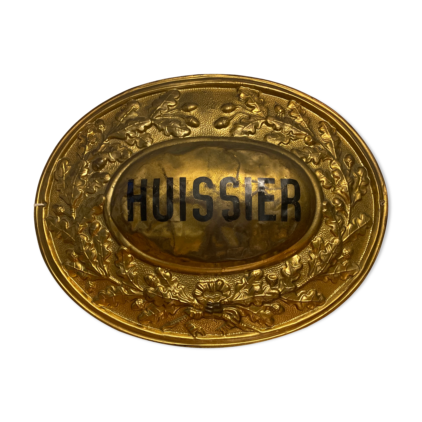 Metal bailiff's plate