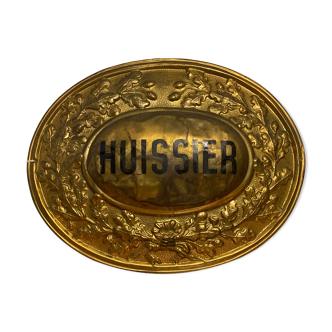 Metal bailiff's plate