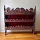 Folk painted wooden wall shelf