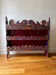 Folk painted wooden wall shelf