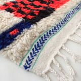 Moroccan Berber carpet Azilal ecru with colorful patterns 305x186cm