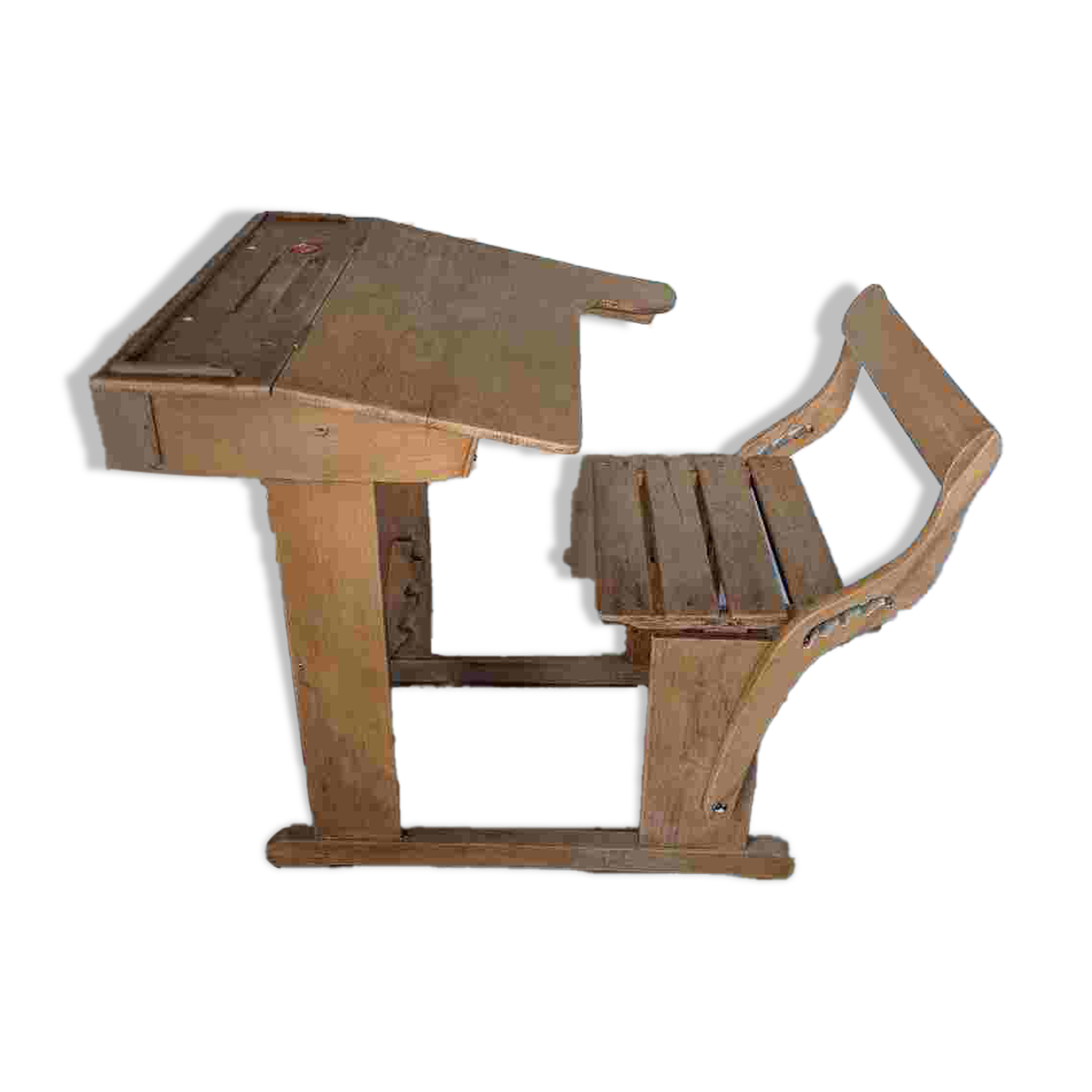 Bureau d'écolier en bois