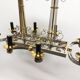 Important gilded brass chandelier circa 1940
