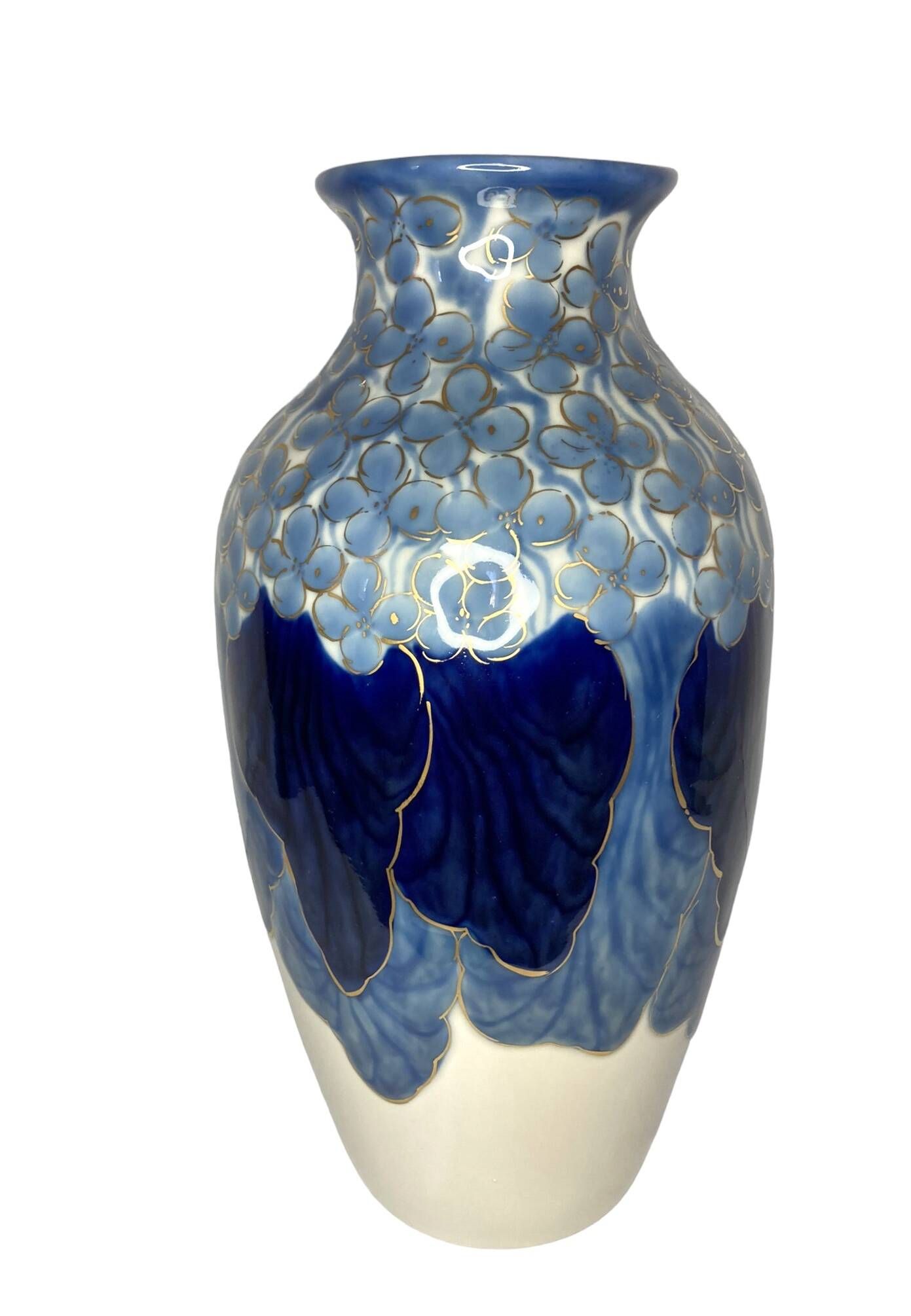 Tharaud, important Limoges Art Deco porcelain vase from the early 20th century
