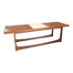 Vintage Scandinavian extendable coffee table with sled legs.