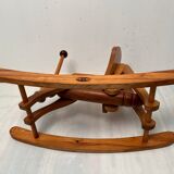 Vintage rocking wooden grasshopper chair