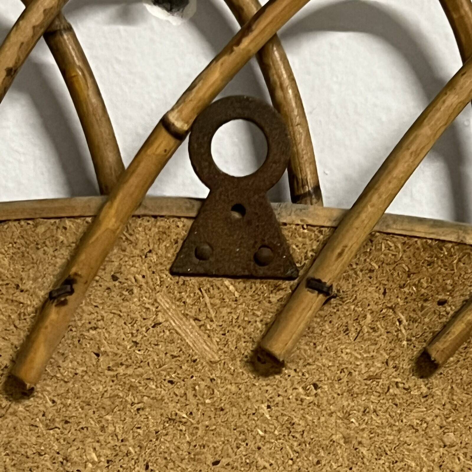 Large mirror from the 1950s. Made of bamboo. Vintage design in the Bonacina style.