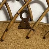 Large mirror from the 1950s. Made of bamboo. Vintage design in the Bonacina style.