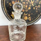 Carafe à whisky vintage en cristal de Paris avec étiquette d’origine
