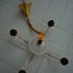 Suspension lamp 4 burners, plexiglass baroque style vintage 50-60s