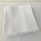 Set of 6 BG monogram damask cotton towels