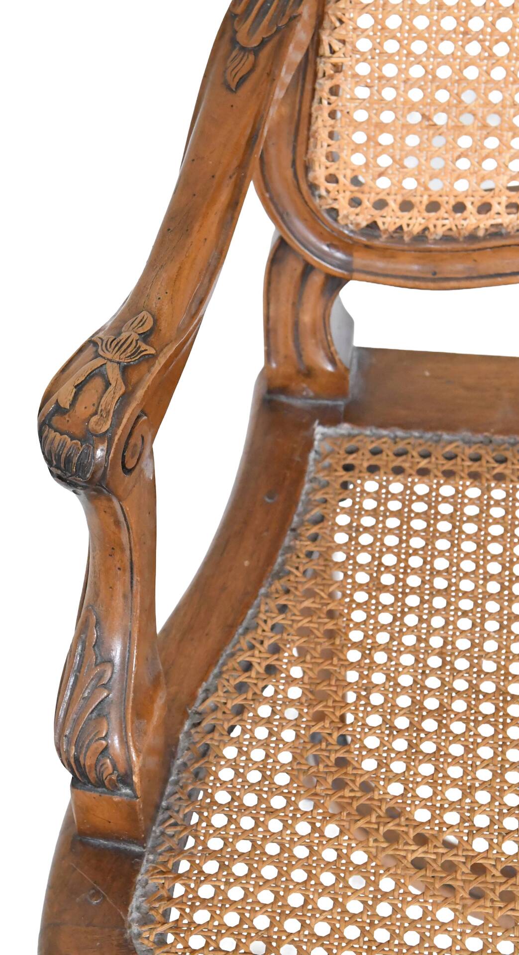 Paire de fauteuils cannés de style Régence