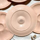 6 pink porcelain oyster plates from Digoin Sarreguemines