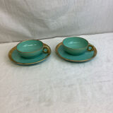 Set of 2 antique tea cups made in France