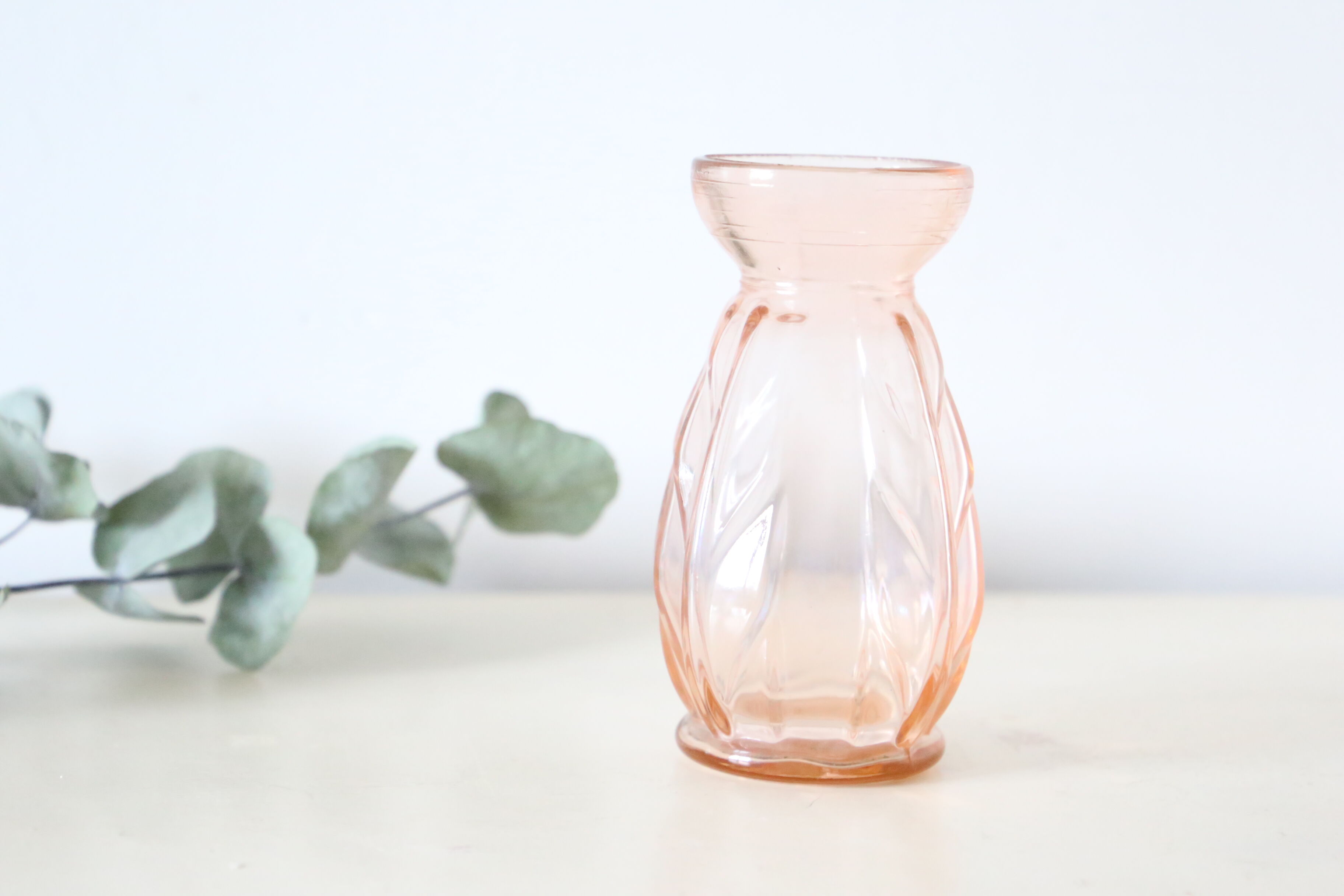 Moulded glass jacynthe vase, vintage