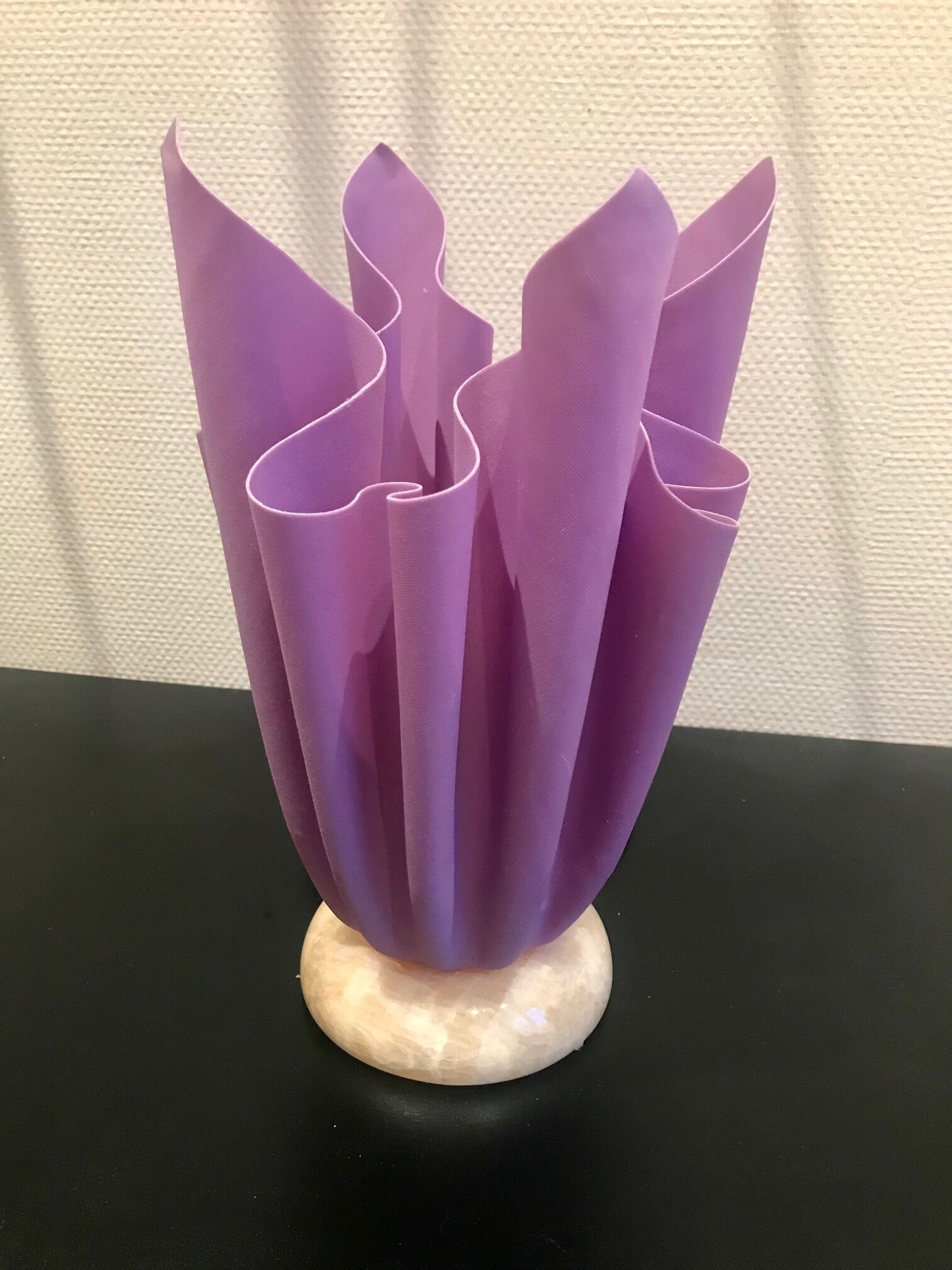 Purple draped lamp