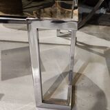 Vintage glass and chrome coffee table 1970