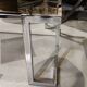 Vintage glass and chrome coffee table 1970
