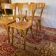 Set of 4 vintage wooden bistro chairs – Baumann style