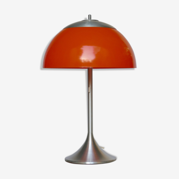 Lampe champignon orange vintage Unilux 1970
