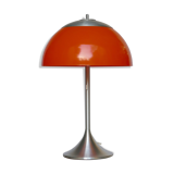 Unilux vintage orange mushroom lamp 1970