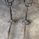 Pair of 18th century wrought iron andirons