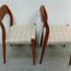 Two Teak Chairs Modell 71 by JLM Møllers Denmark, Niels Otto Møller 60s