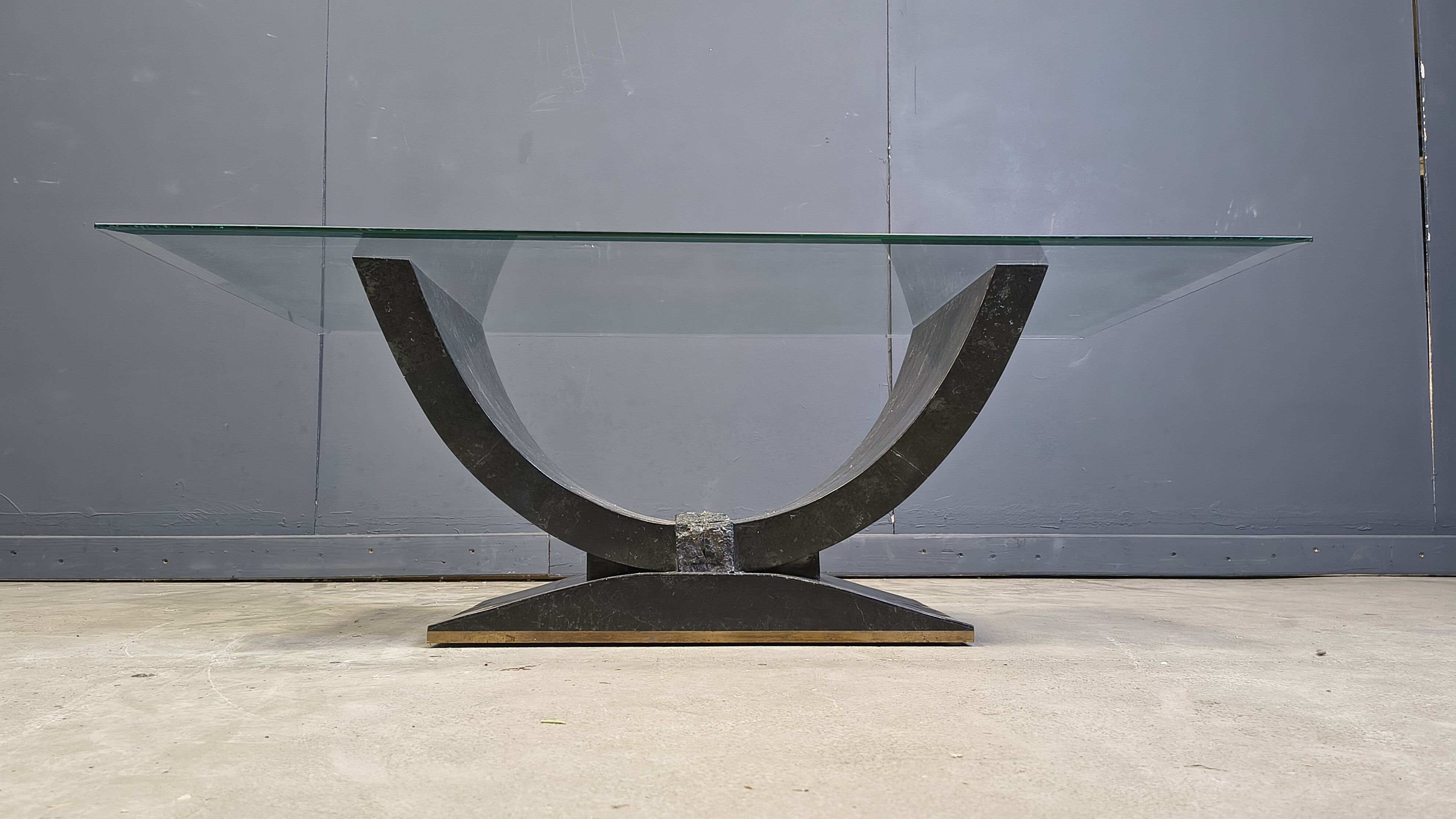Vintage tessellated coffee table by Maitland Smith, 1980s