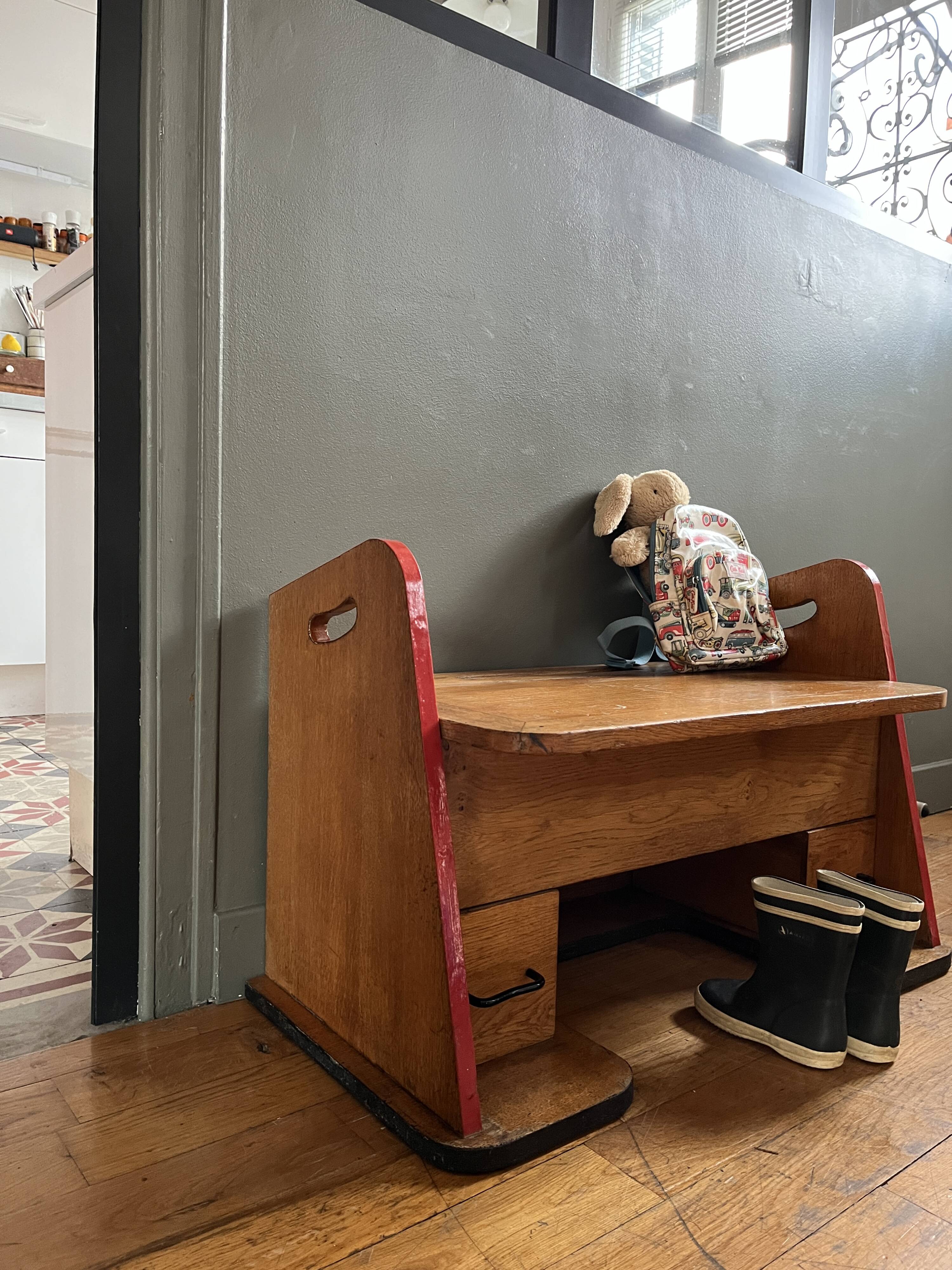 Vintage storage bench