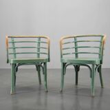 Rare Set of Two Bauhaus Armchairs B 246 by Josef Frank for Thonet, 1930s