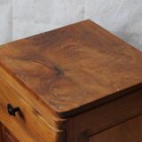 Art deco walnut bedside table