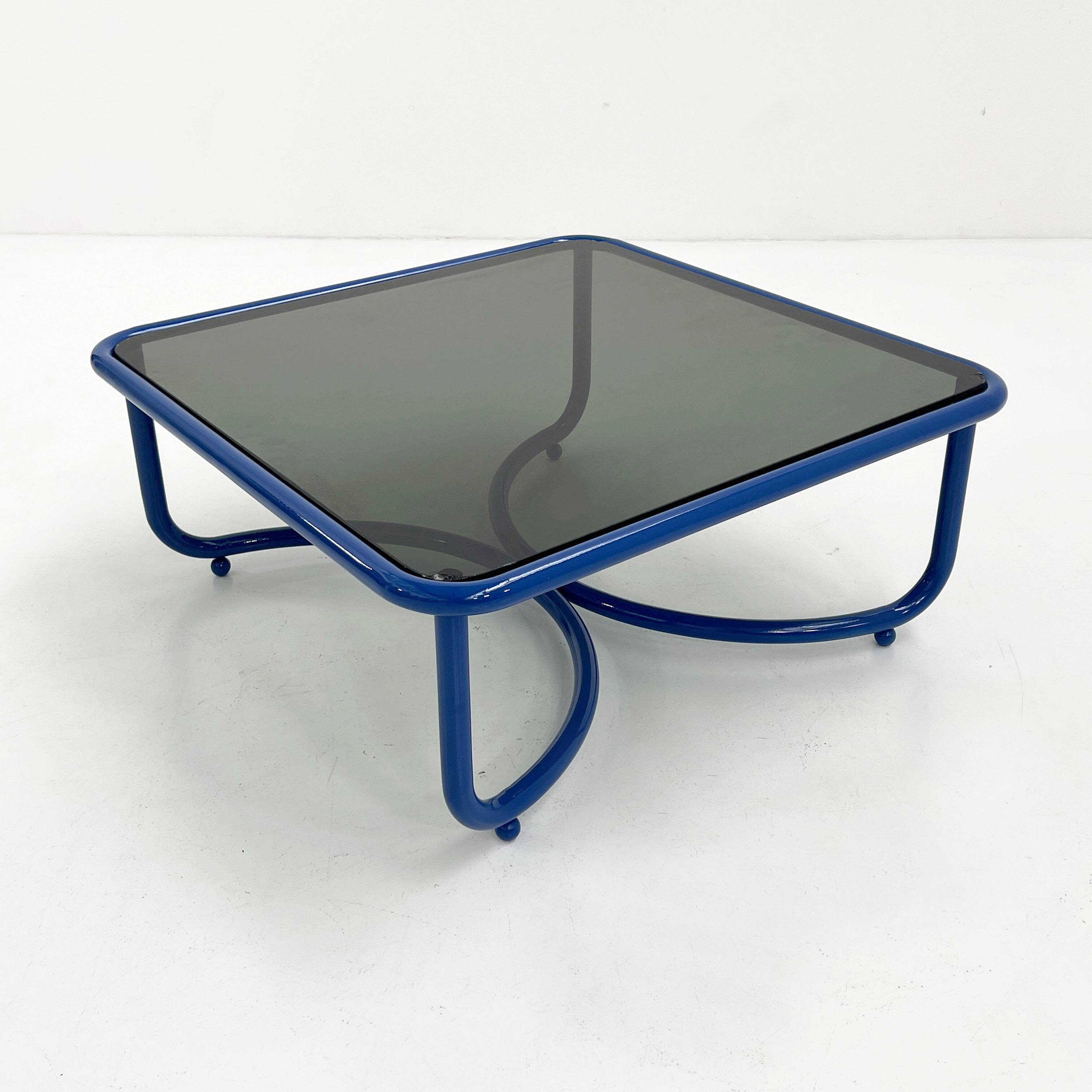 Table basse bleue Locus Solus par Gae Aulenti pour Poltronova, 1970