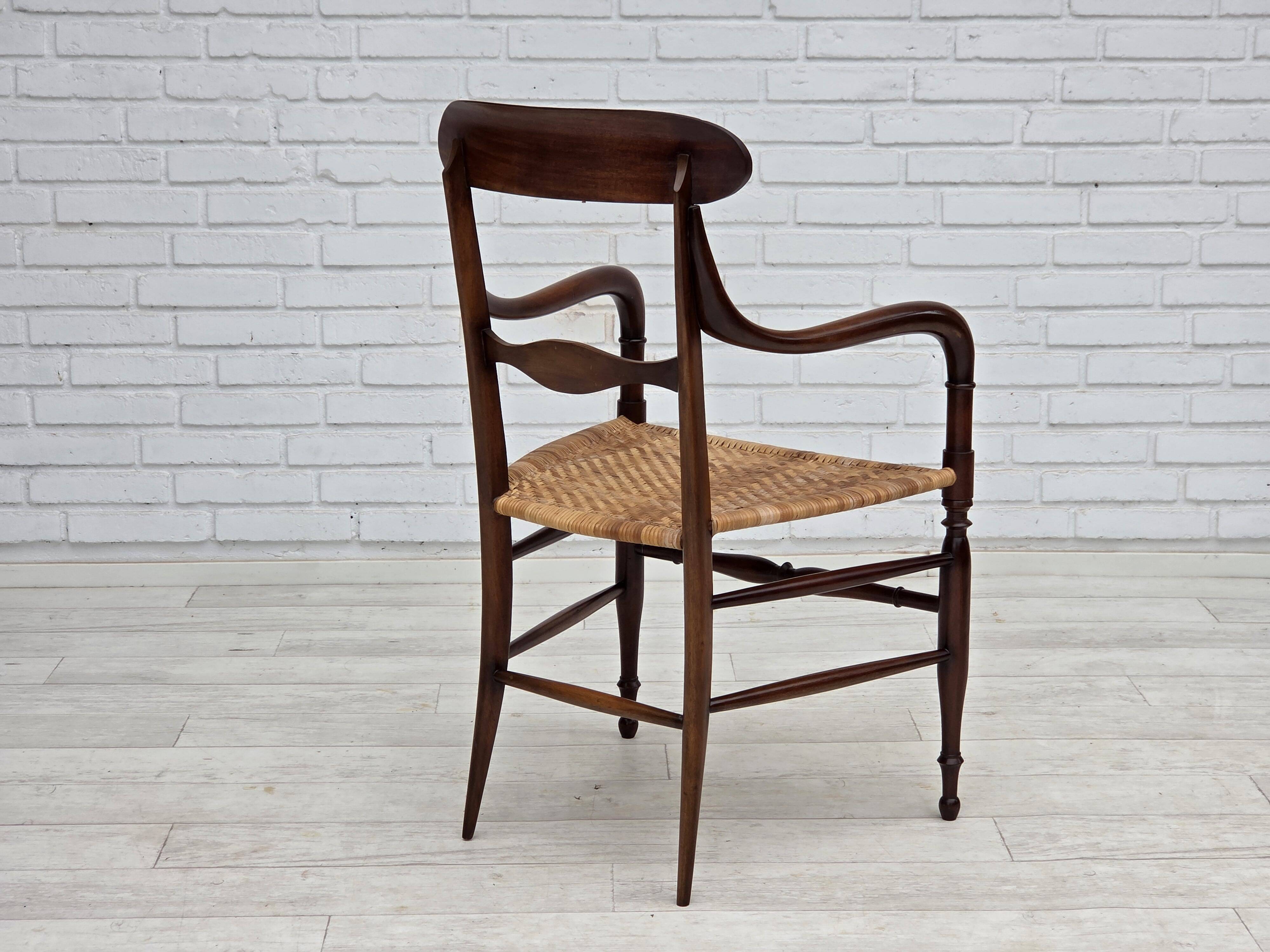 1970s, Italian design by Fratelli Levaggi, 2 armchairs, model "Campanino".