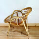 Shell armchair of the 50s in rattan