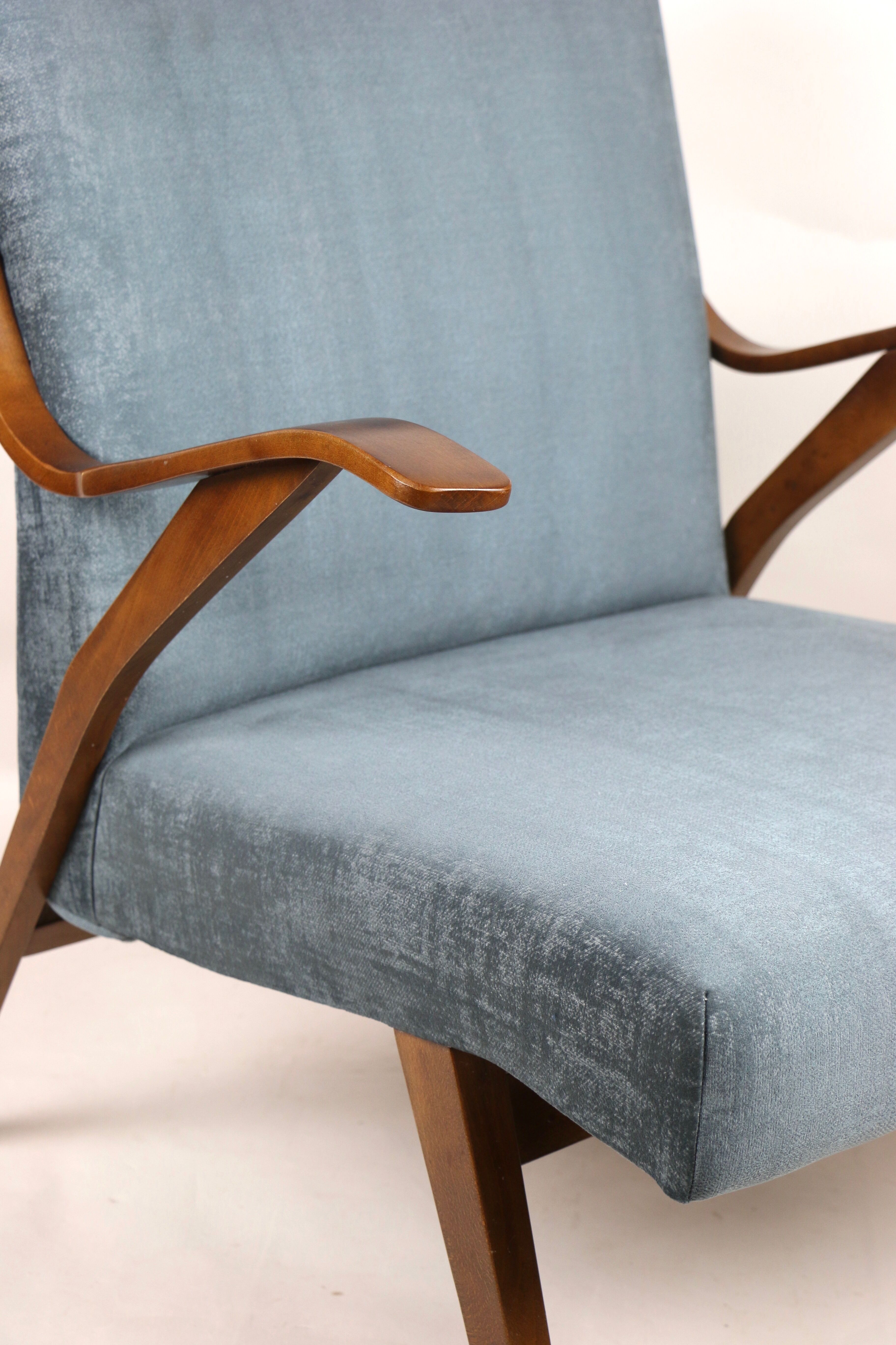 Czech Vintage Grey Chameleon Armchair, 1970s