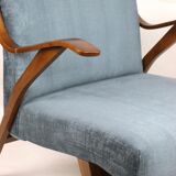 Czech Vintage Grey Chameleon Armchair, 1970s