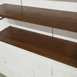 Zigzag string shelf 3 black ladders 5 teak shelves 1950