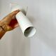 Vintage White Metal Wall/Ceiling Lamps by Rolf Krüger for Staff, 1970s Germ