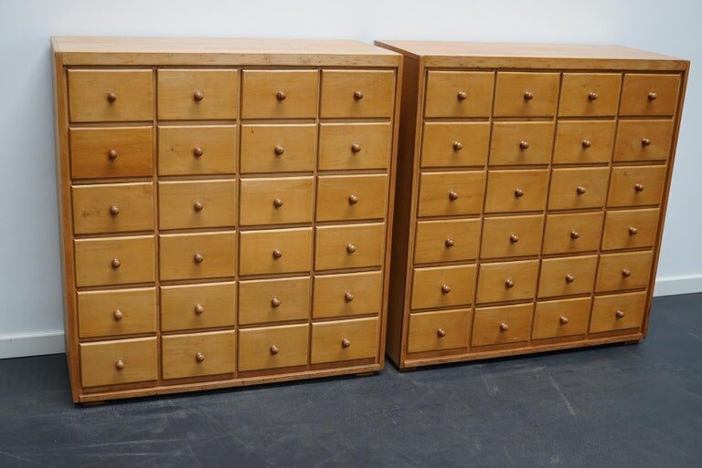 Pair of furniture from a 20th century Dutch apothecary