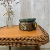 Wicker/wood coffee table