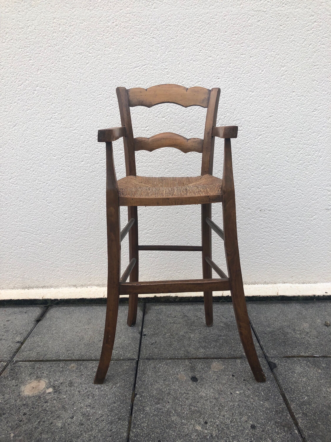 Rattan children's high chair