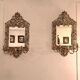 Paire d'appliques miroirs XIXème en bronze